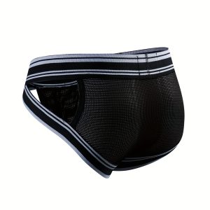 Men's Underwear, Mesh Breathable Quick-drying Sports Hip-lifting Briefs, Athletic Supporters, Comfy Male Underwear For Gym Sport