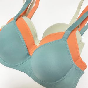 3pcs Simple Solid Seamless Bras, Comfy & Breathable Push Up Everyday Bra, Women's Lingerie & Underwear